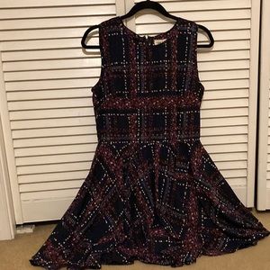 Geometric Floral Dress